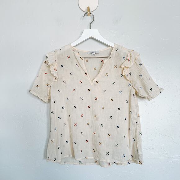 Madewell Embroidered Gazebo Top Small - Picture 2 of 7